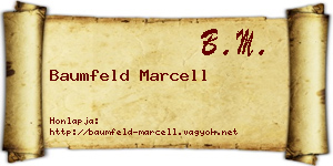 Baumfeld Marcell névjegykártya